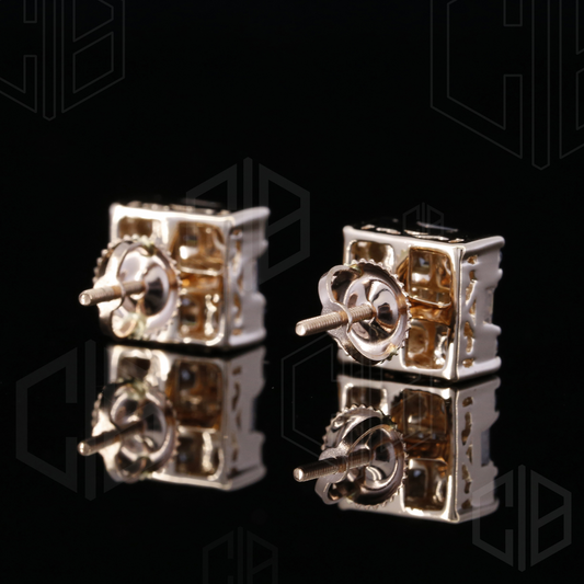 Square Baguette Cut Moissanite Earrings For Hers