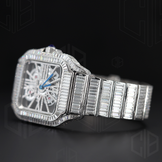 Baguettes Automatic Moissanite Bust Down Iced Out Watch