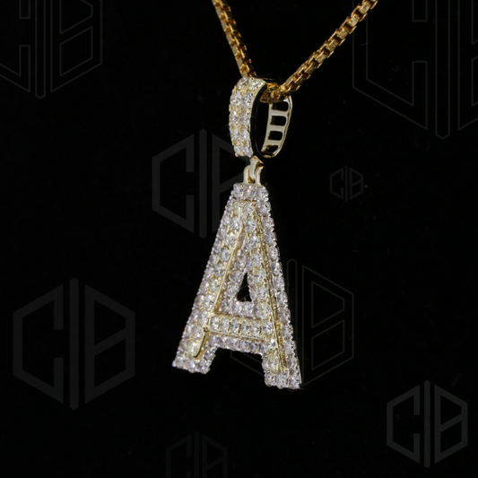 Iced Out A Initial Moissanite hip hop Pendant