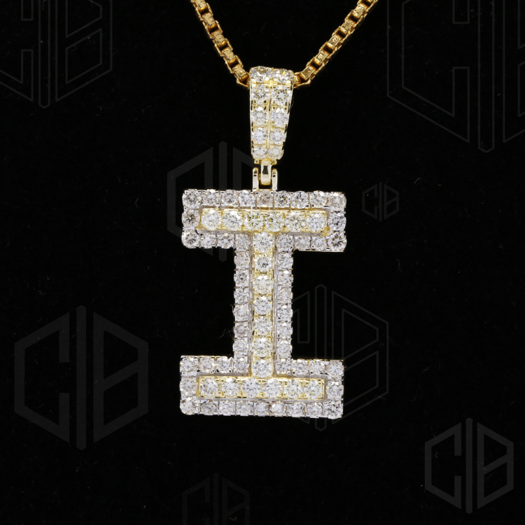 Iced Out I Initial Moissanite hip hop Pendant