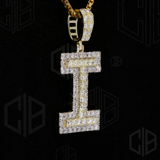 Iced Out I Initial Moissanite hip hop Pendant