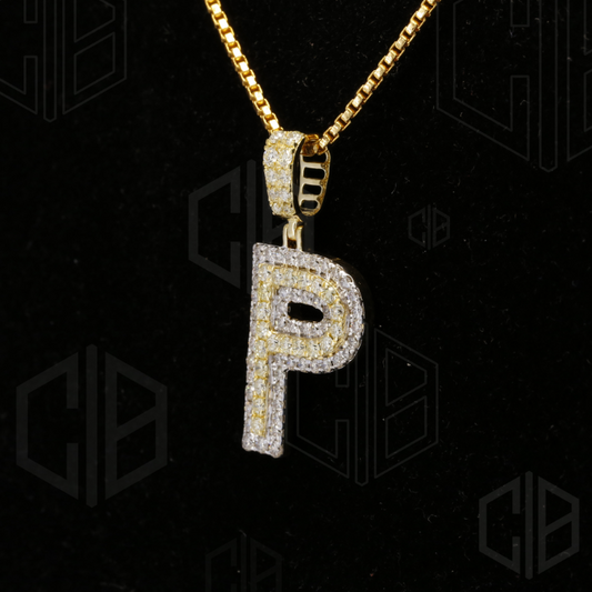 Iced Out P Initial Moissanite hip hop Pendant