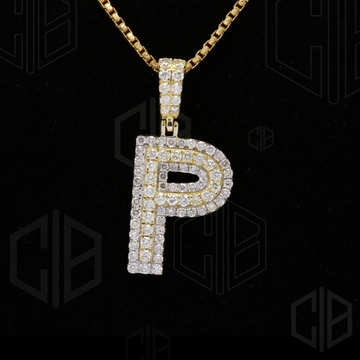 Iced Out P Initial Moissanite hip hop Pendant