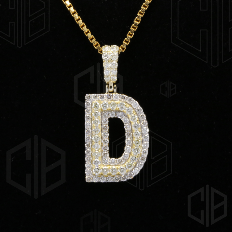 Iced Out D Initial Moissanite hip hop Pendant