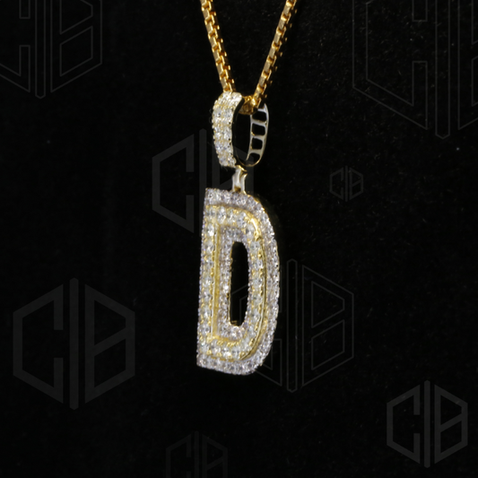 Iced Out D Initial Moissanite hip hop Pendant