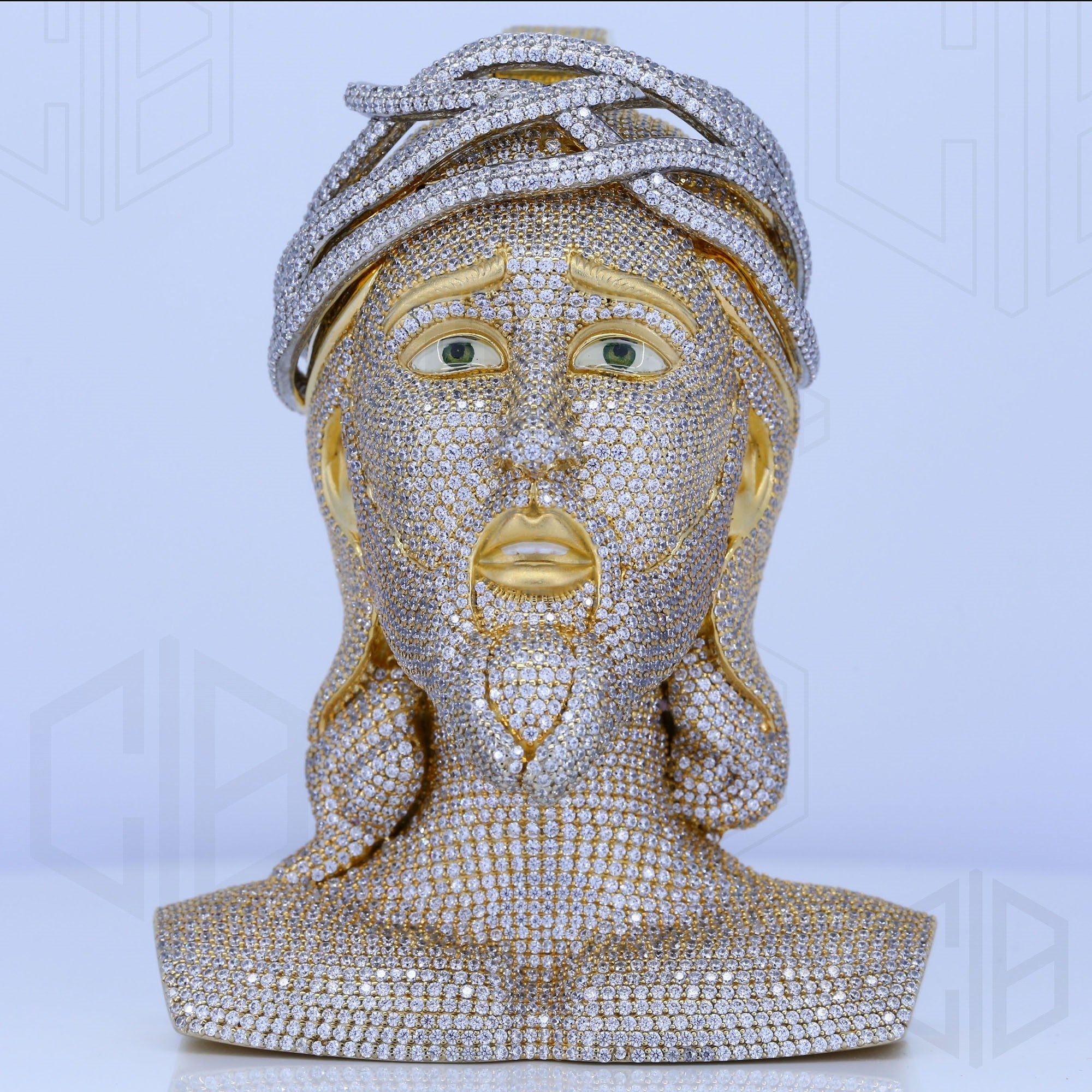 Full Iced Out Hip Hop Religious Jesus Head Pendant