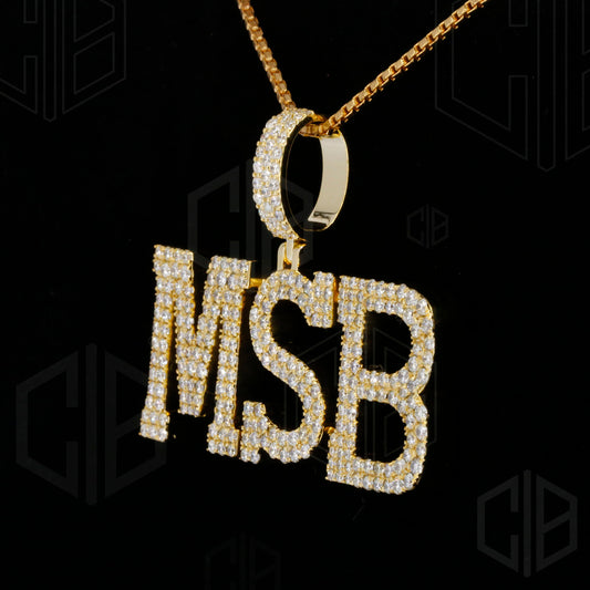 Custom Letter Hip Hop Personalized Mens Pendant