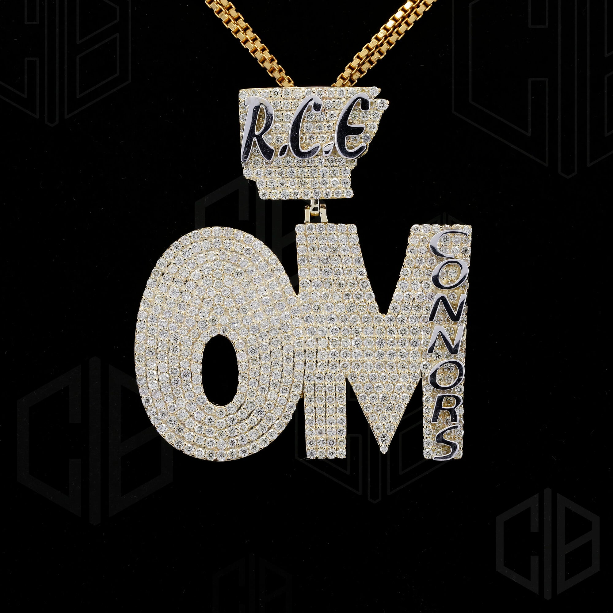 Moissanite Custom Name Letter Mens Hip hop Pendant