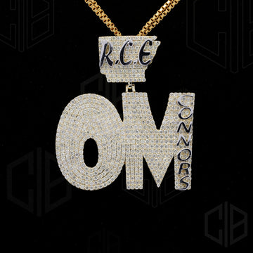 Moissanite Custom Name Letter Mens Hip hop Pendant