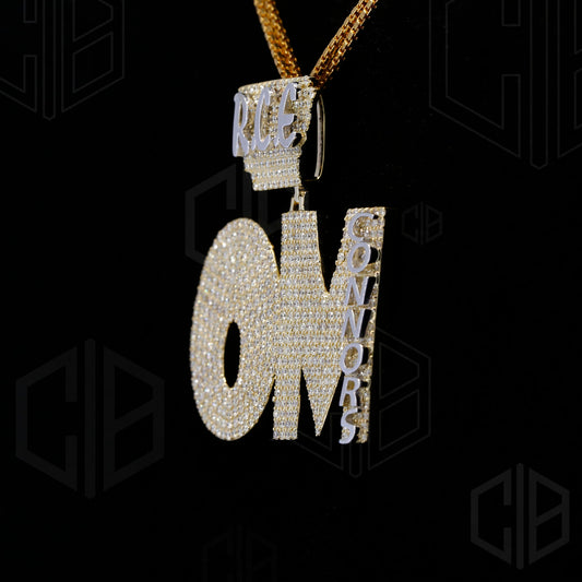 Moissanite Custom Name Letter Mens Hip hop Pendant