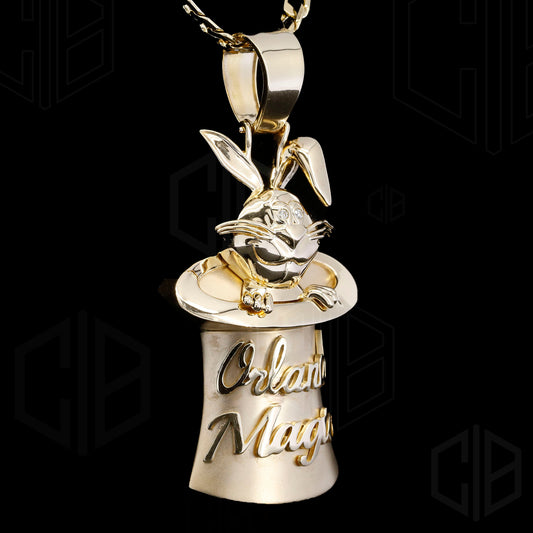 Rabbit 3D  Animal Pendant Gold  Hip Hop jewelry