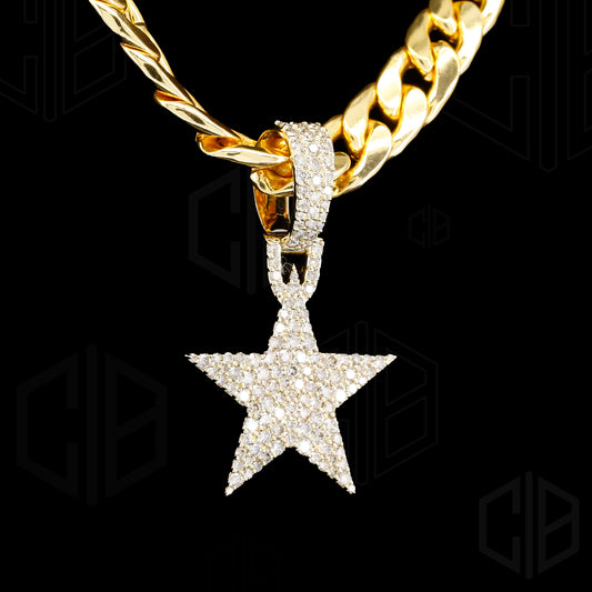 Iced Out Star VVS moisaanite Hip hop pendant gift