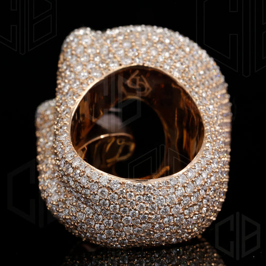 Custom Capital G Letters Iced Out Hip Hop Men Ring