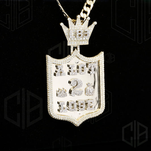 Iced Out Moissanite Letter Hip Hop Pendant For Men