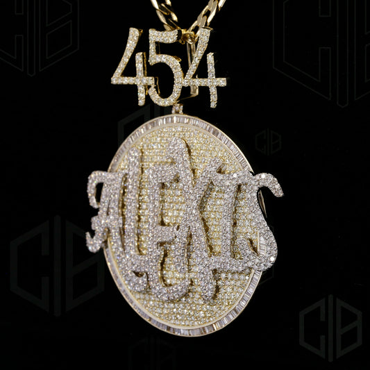 Iced Out Moissanite Pendant For Gold Pendant Men