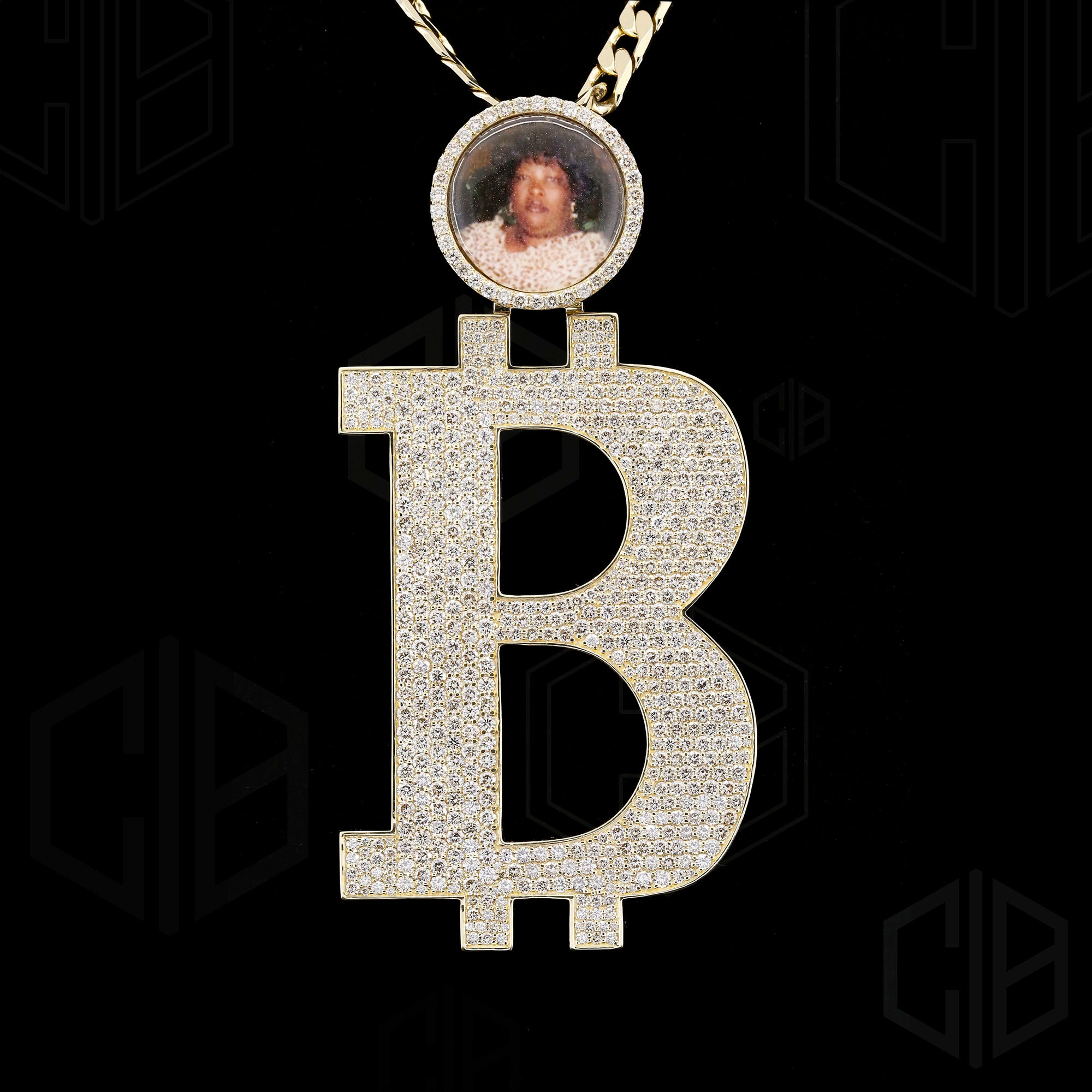 Letter "B" Hip-hop Icedout Moissanite Mens Pendant