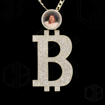 Letter "B" Hip-hop Icedout Moissanite Mens Pendant