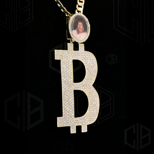 Letter "B" Hip-hop Icedout Moissanite Mens Pendant