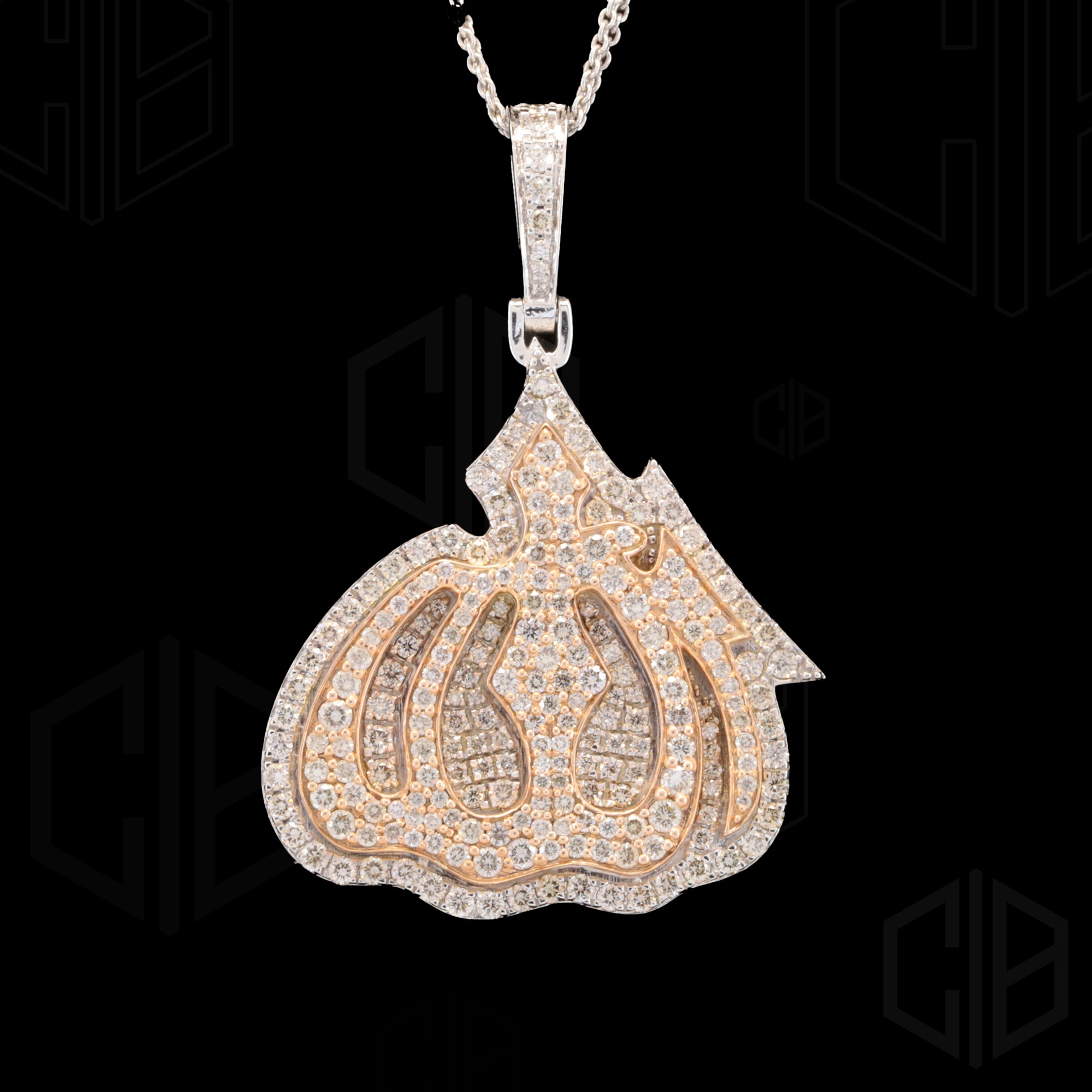 Allah God Muslim Islamic Arabic Moissanite Pendant