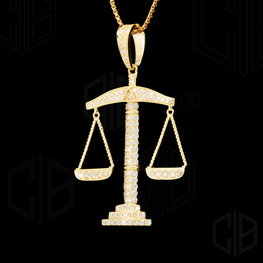 Symbol Of Justice Hip Hop VVS moissanite pendant