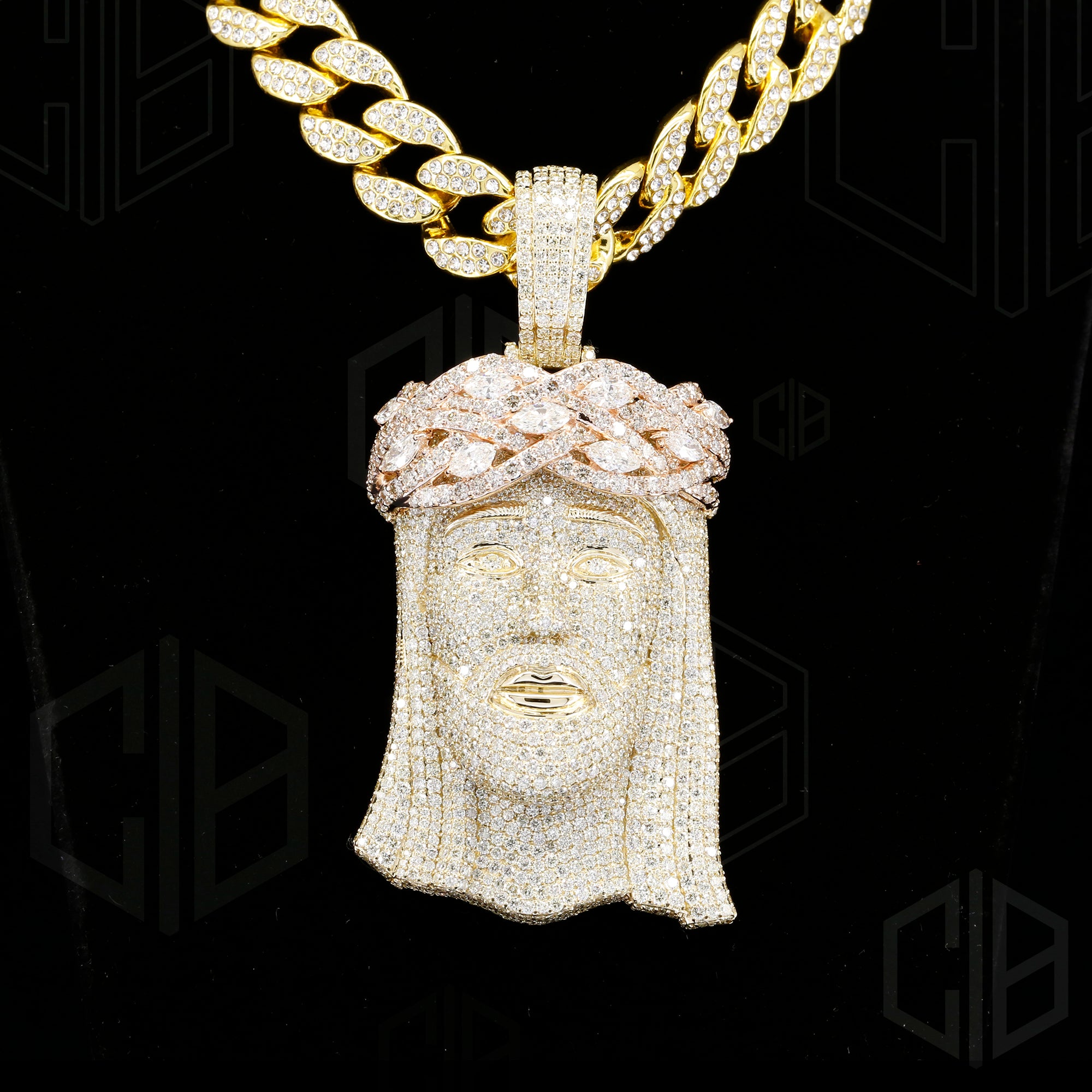 Iced Out Hip Hop Jumbo Religious Jesus pendant