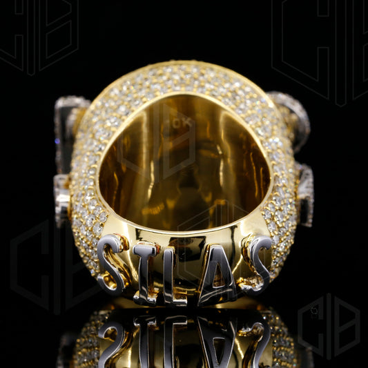 Customize Initial Iced out Hip Hop Ring For Mens