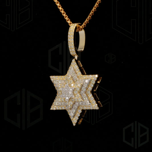 Iced Out Star VVS moisaanite Hip hop pendant gift