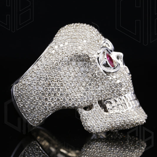 Iced Out Custom Skull Moissanite Championship Ring