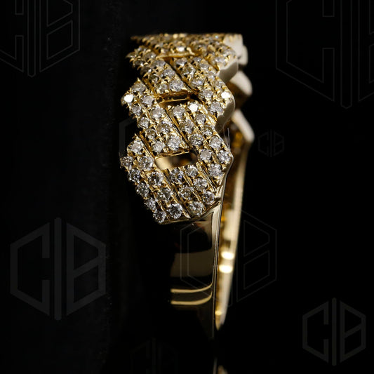 Miami Moissanite Cuban Link Mens Hip Hop Ring