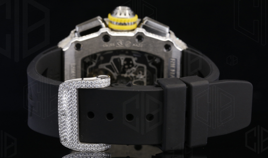 Automatic Moissanite Iced Out Hip Hop Watch Rubber Belt