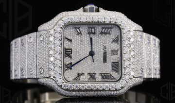 Luxuries Moissanite Iced Out Bust Down Automatic Watch