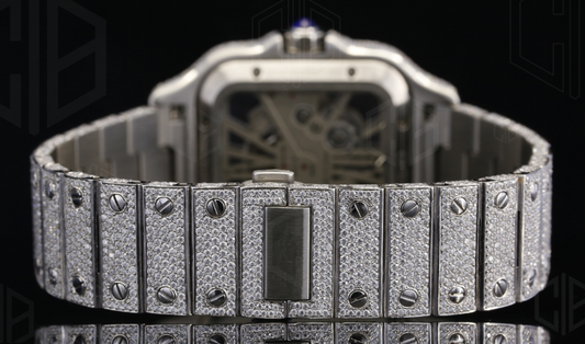 Moissanite VVS Skeleton Iced Out Baller Square Watch